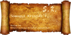 Somogyi Kristóf névjegykártya
