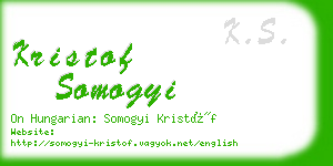 kristof somogyi business card